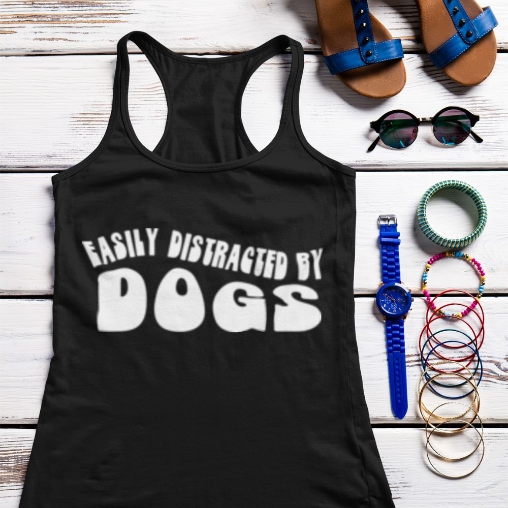 Easily Distracted by Dogs Unisex Tank Top