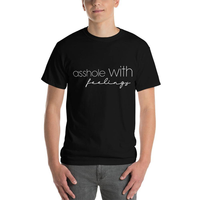 Asshole with feelings Short Sleeve T-Shirt - Vibes Printed