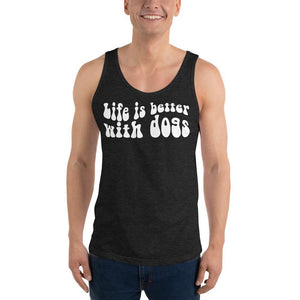 Life is Better with Dogs Unisex Tank Top - Vibes Printed