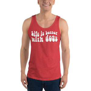 Life is Better with Dogs Unisex Tank Top - Vibes Printed